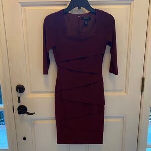 White House Black Market fitted Purple Dress